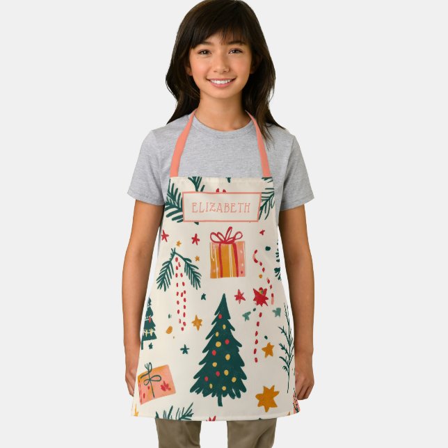 Personalized Girls Christmas Baking  Apron (Insitu)