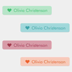 Personalized Girls Colorful Back-to-School Labels