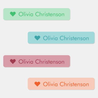 Personalized Girls Colorful Back-to-School Labels