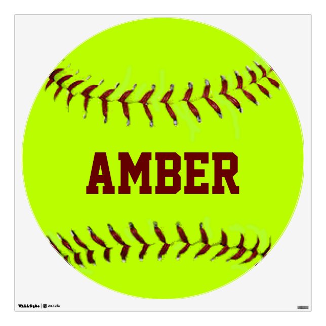 Personalized Girls Fastpitch Softball Wall Decal (Front)
