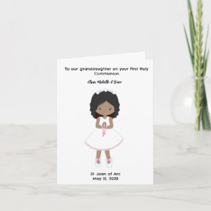 Personalized Girls First Holy Communion Card