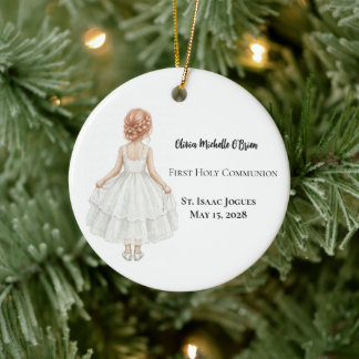 Personalized Girls First Holy Communion Ceramic Ornament
