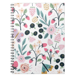 Personalized Girls Floral Notebook