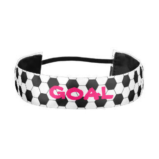 Personalized Girl's Football Soccer Ball Pattern Athletic Headband