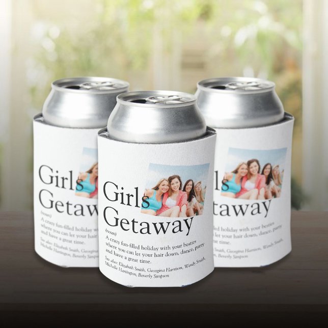 Personalized Girls Getaway Definition Photo Can Cooler (Personalized Girls Getaway Definition Photo Can Cooler)