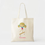Personalized Girls Gymnastic Tote Bag at Zazzle