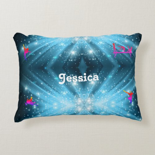 PERSONALIZED GIRLS GYMNASTICS Accent Pillow