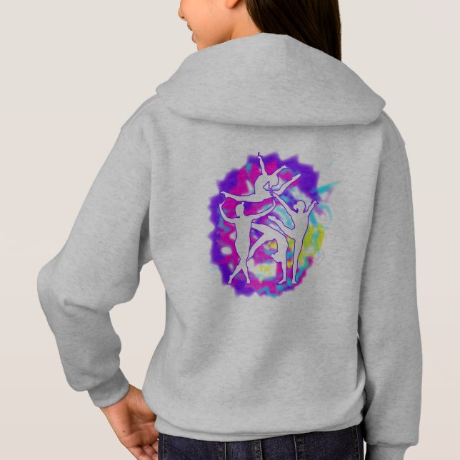 Personalized Girls Gymnastics Hoodie with Zipper Zazzle