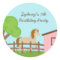 Personalized girls horse birthday party stickers