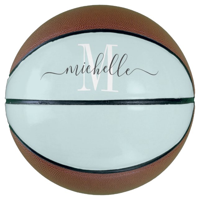 Personalized Girl's Monogrammed Pink Basketball (Front)