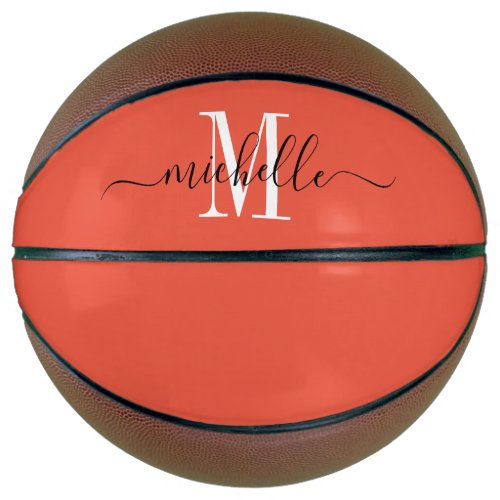 Personalized Girls Monogrammed Script  Basketball