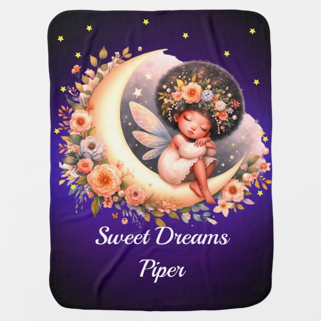 Personalized girls name baby blanket (Front)
