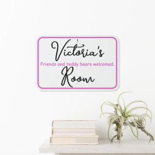 Personalized Girls Name Baby's Room  Metal Sign