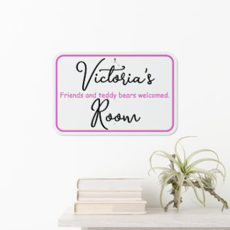 Personalized Girls Name Baby's Room Metal Sign