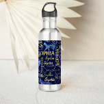 Personalized girls name celestial animals collage stainless steel water bottle<br><div class="desc">Personalized girls name celestial animals collage for teenage girls,  makes a lovely personalized gift present for any occasion.</div>