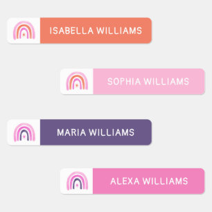 Personalized Girls Name Iron On Clothing Labels