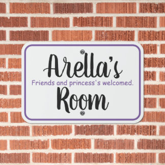 Personalized Girls Name kids Room Metal Sign