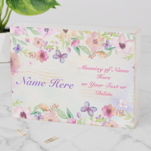 Personalized Girls Name Meaning Gift, Name Wooden Box Sign