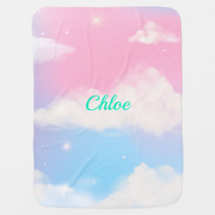 Personalized girl's name pink Baby Blanket