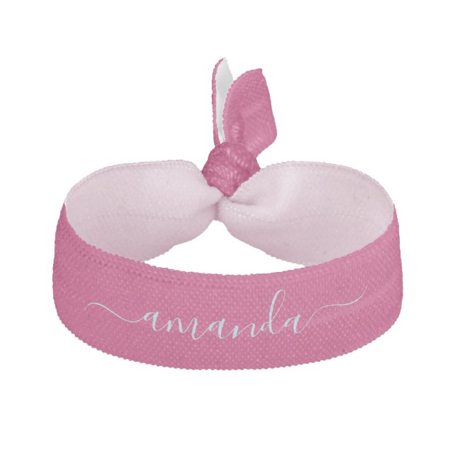 Personalized Girls Name Pink Hair Tie (Front)