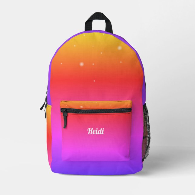 personalized girl's name printed backpack (Front)