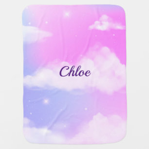 Personalized girl's name purple Baby Blanket