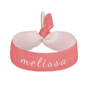 Personalized Girls Name Red & White Hair Tie