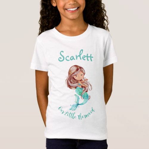 Personalized Girls Our Little Mermaid Shirt