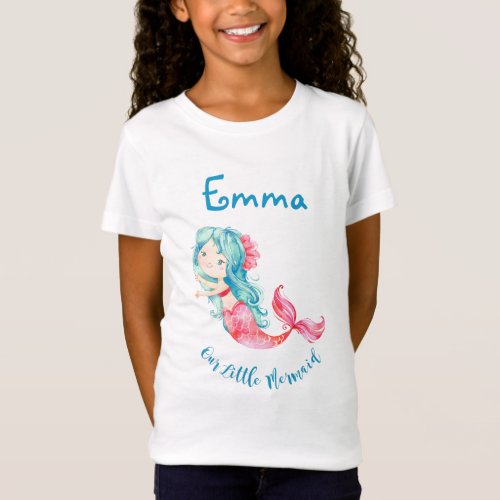 Personalized Girls Our Little Mermaid Shirt