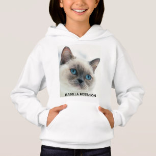 Personalized Girl's Photo and Name Custom Kid's Hoodie