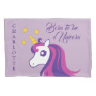 Personalized girl's pillowcase with cute unicorn