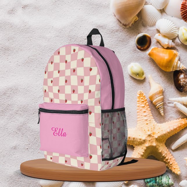 Personalized Girls’ pink Strawberry Backpack (Creator Uploaded)