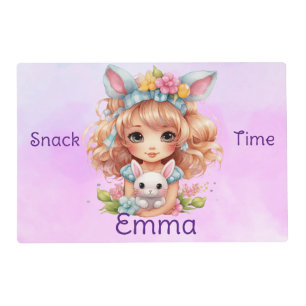 Personalized girls placemat