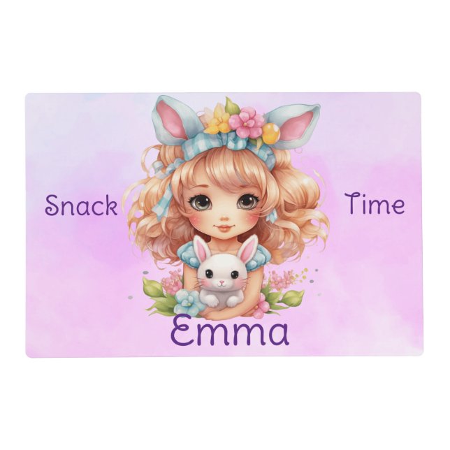 Personalized girls placemat (Front)