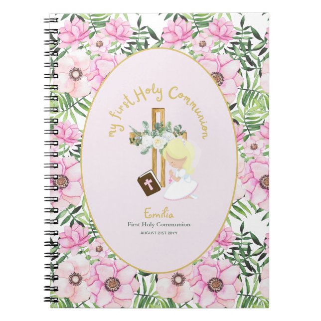 Personalized Girls Prayer Journal or Bible Study  (Front)