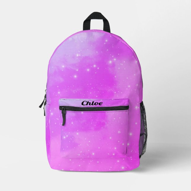 personalized girl's printed backpack (Front)