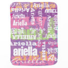 Personalized Girl's Purple Pink Subway Art Swaddle Blanket Personalized Girl's Purple Pink Subway Art Swaddle Blanket