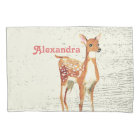 Personalized Girl's Room Deer Wood Texture