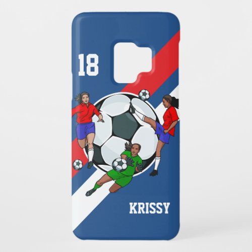 Personalized Girls Soccer Designer Case_Mate Samsung Galaxy S9 Case