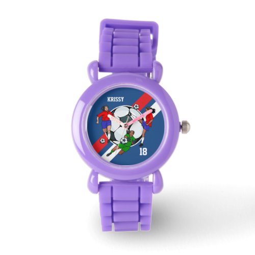 Personalized Girls Soccer Designer Watch