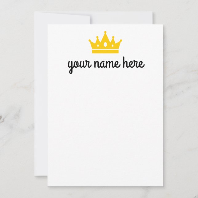 Personalized Girls Stationery Notecards (Front)