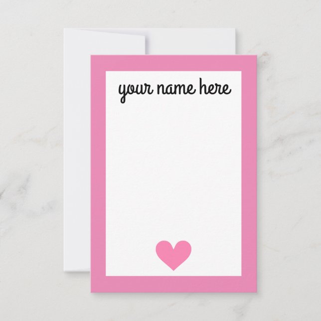 Personalized Girls Stationery Notecards (Front)