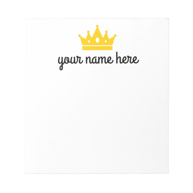 Personalized Girls Stationery Notepad (Front)