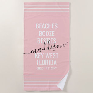 Pink Girlie Beach Towel Pink Beach Towel Princess Beach Towel Oversized  Towel GIft for Her Bachelorette Beach Towel Bachelorette Gift
