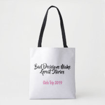 Personalized Girls Trip Canvas Tote