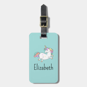 Personalized Girls Unicorn School Bag Tag