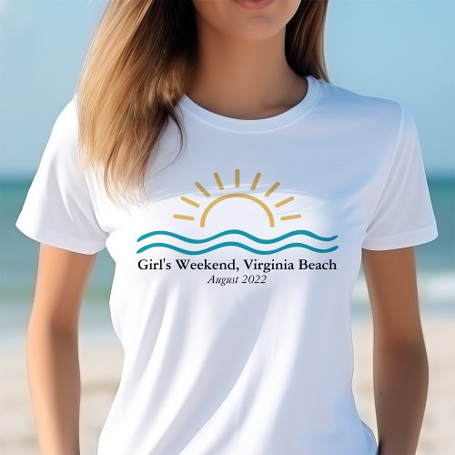 Personalized Girls Week at the Beach T_Shirt