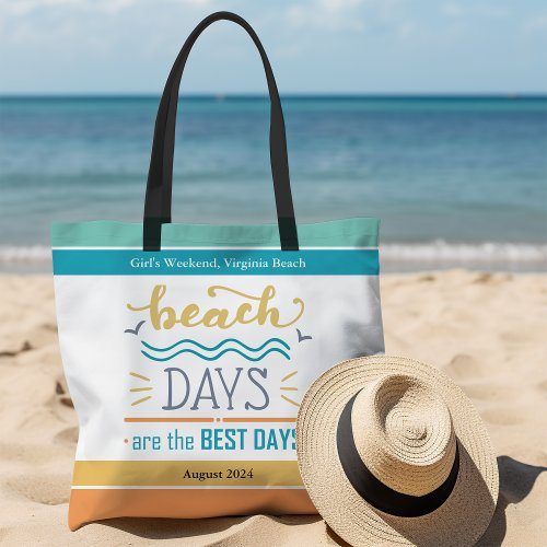 Personalized Girls Weekend at the Beach Tote Bag