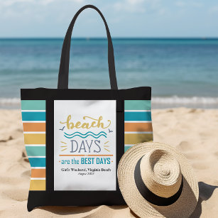 Personalized Girls Weekend Beach Tote Bag