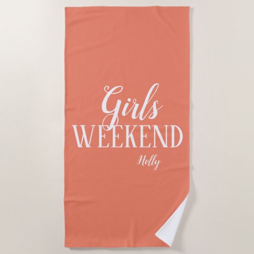 Personalized Girls Weekend Beach Towel